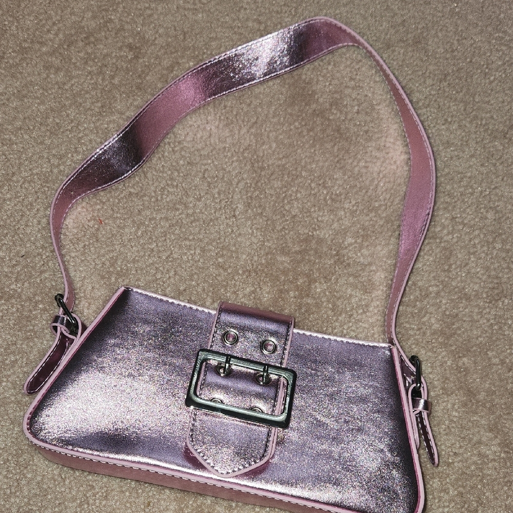 Metallic Pink Women's Shoulder Bag